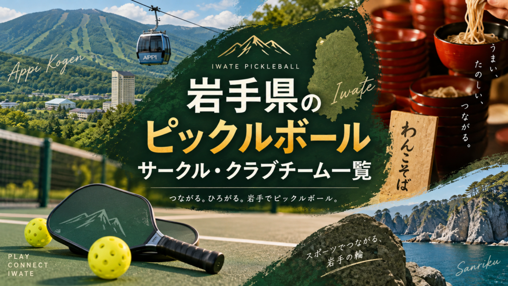 岩手県のピックルボールサークル・クラブチーム一覧