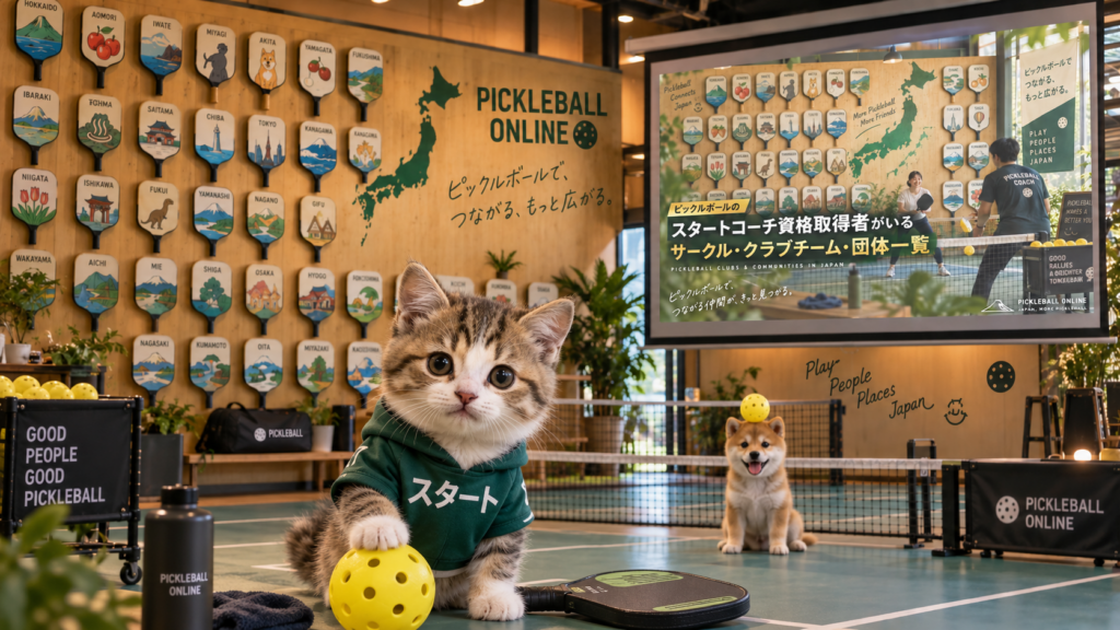 ピックルボールのスタートコーチ資格取得者がいるサークル・クラブチーム・団体一覧