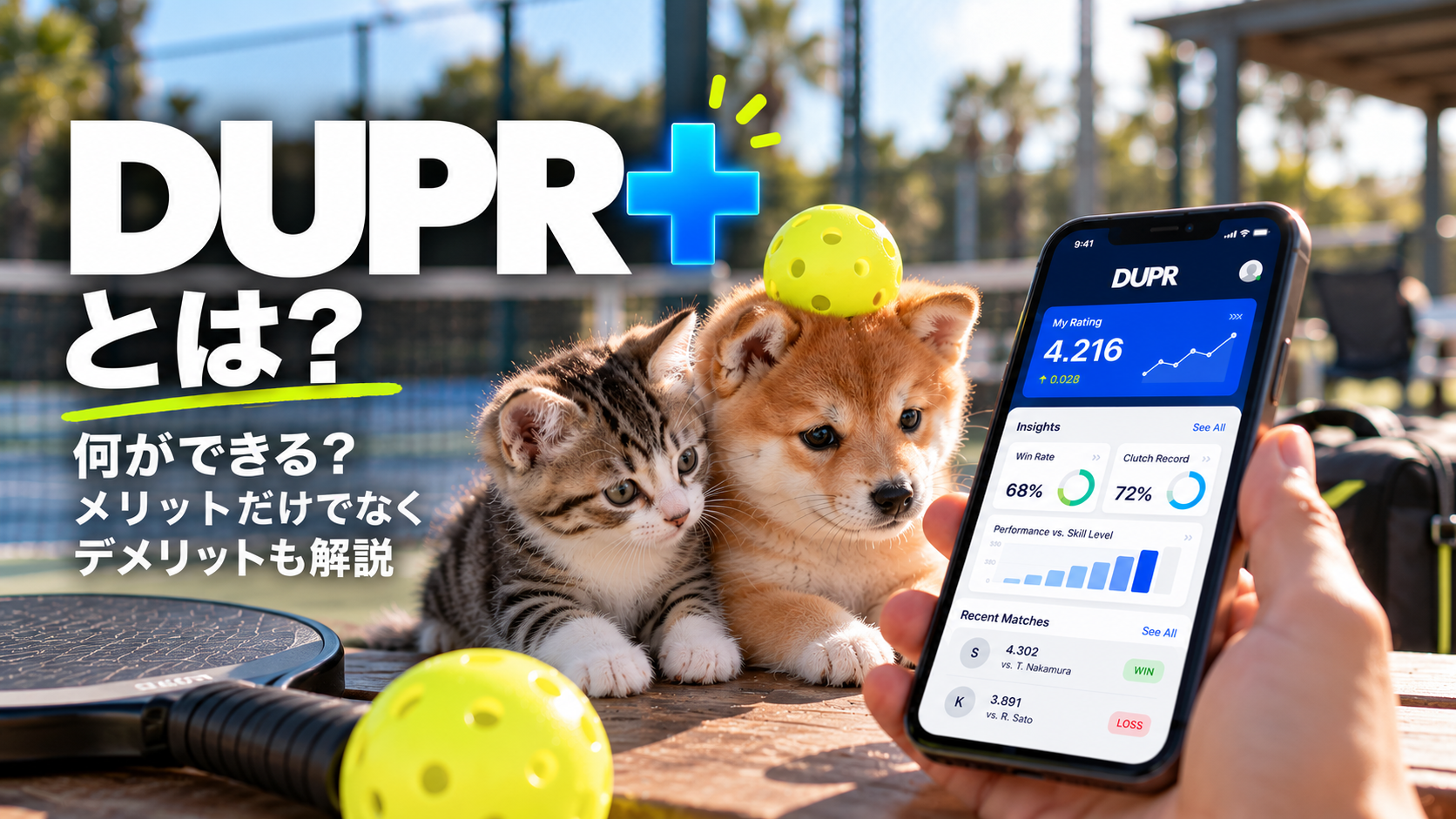 DUPRの有料プラン「DUPR+」とは？何ができる？メリットだけでなくデメリットも解説