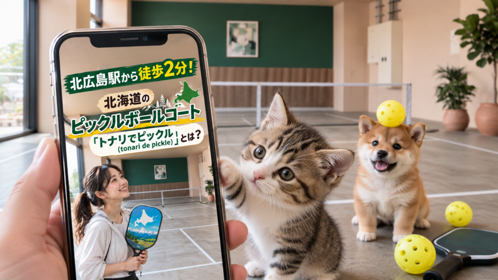 北広島駅から徒歩2分!北海道のピックルボールコート「トナリでピックル(tonari de pickle)」とは?