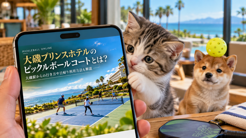 大磯プリンスホテルのピックルボールコートとは？大磯駅からの行き方や日帰り利用方法も解説