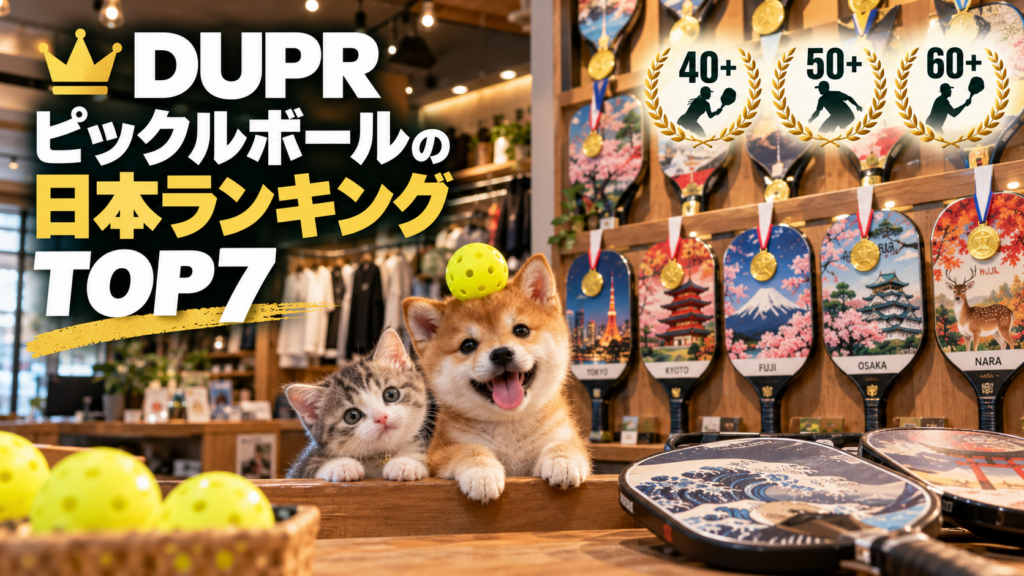 【DUPR】ピックルボールの日本ランキングTOP7｜年齢別（40代・50代・60代）あり