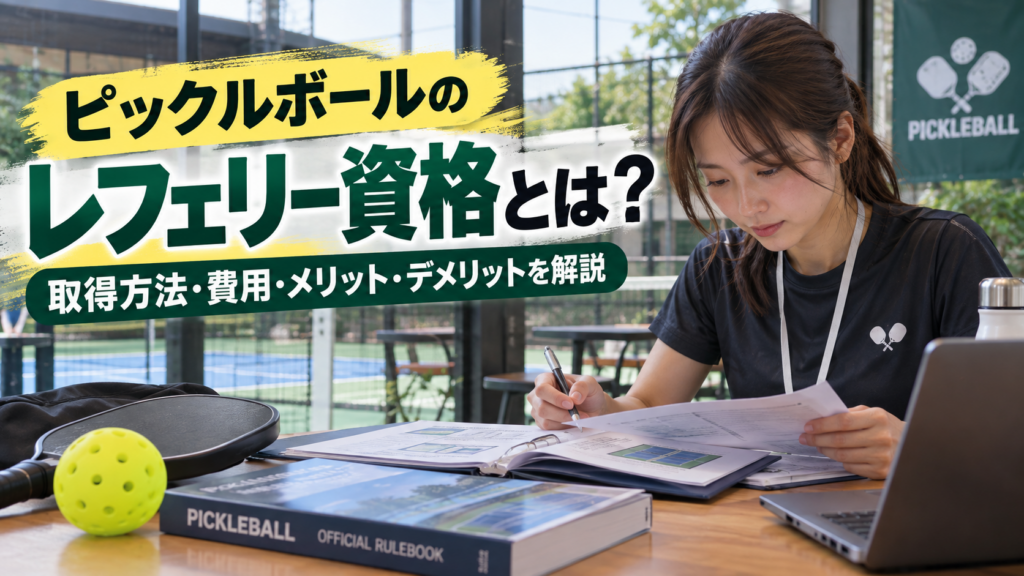 ピックルボールのレフェリー資格とは？取得方法・費用・メリット・デメリットを解説
